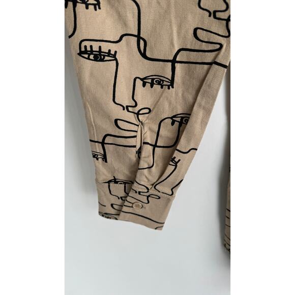 Akira Society Button Up Shirt And Drawstring Pants Women Small Artsy Linen Blend - Picture 6 of 16